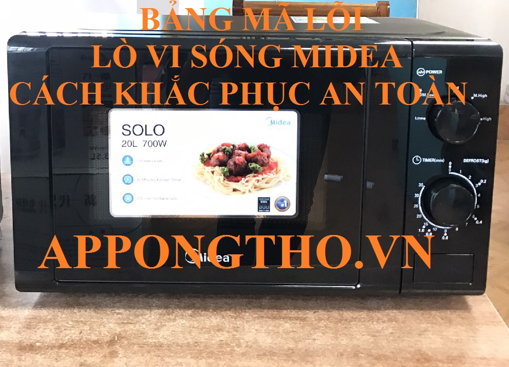 Bảng mã lỗi lò vi sóng Midea