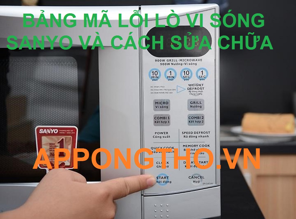 Sửa mã lỗi lò vi sóng Sanyo Inverter "App Ong Thợ"