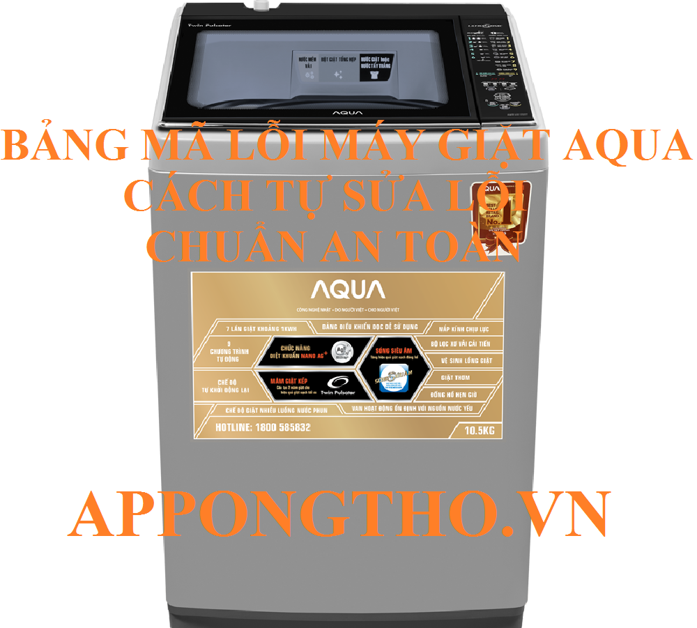 Dấu hiệu nhận biết máy giặt Aqua báo lỗi