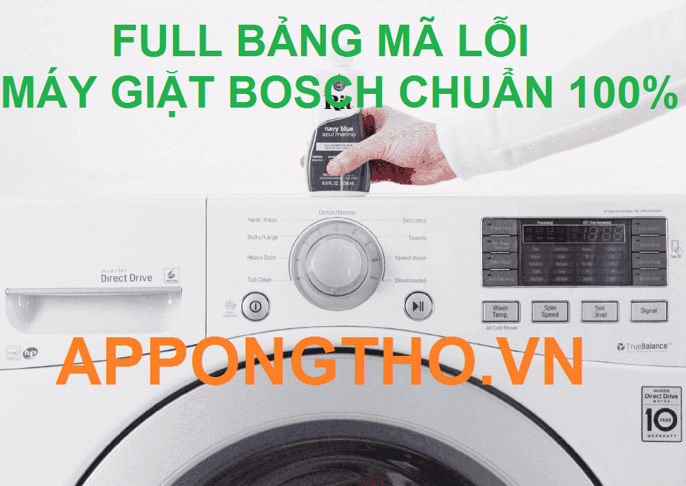 Mã lỗi máy giặt Bosch là gì?