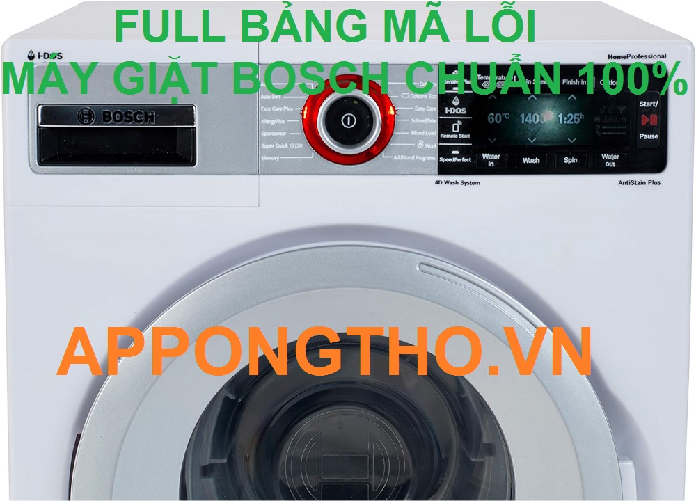 Dịch vụ sửa mã lỗi máy giặt Bosch uy tín