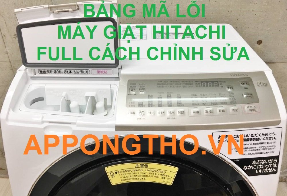 Dịch vụ sửa mã lỗi máy giặt Hitachi