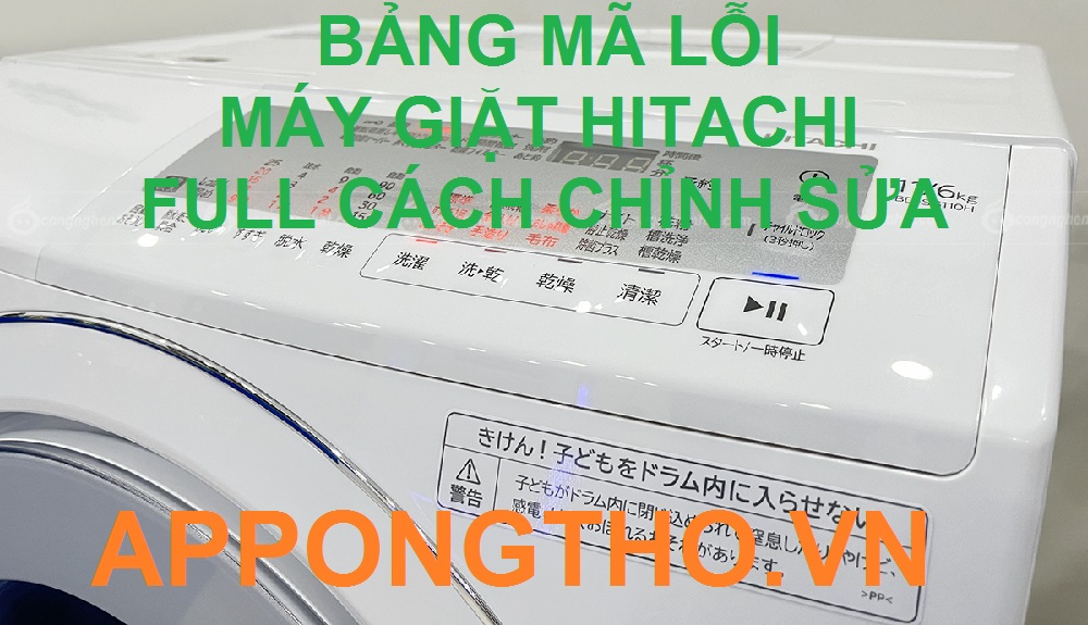 Mã lỗi máy giặt Hitachi