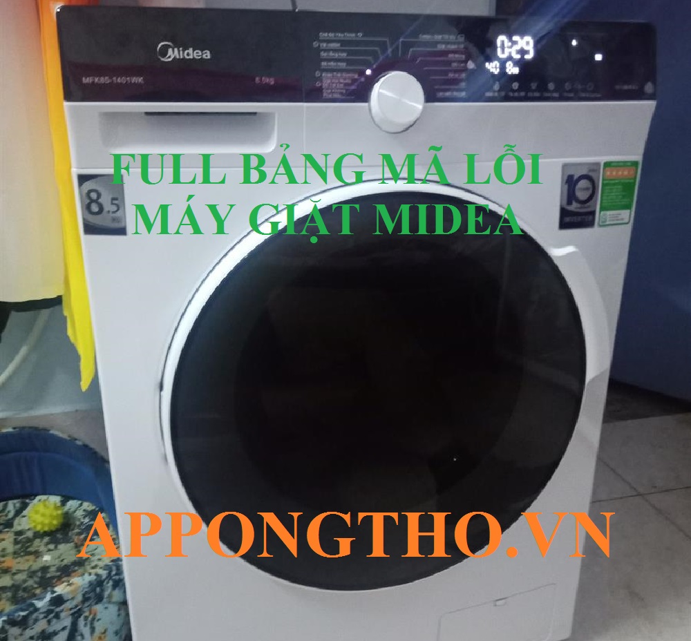 Dịch vụ sửa mã lỗi máy giặt Midea 