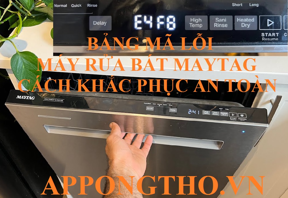 Cách phòng tránh mã lỗi máy rửa bát Maytag