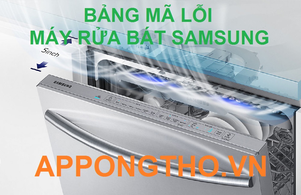 Bảng mã lỗi máy rửa bát Samsung