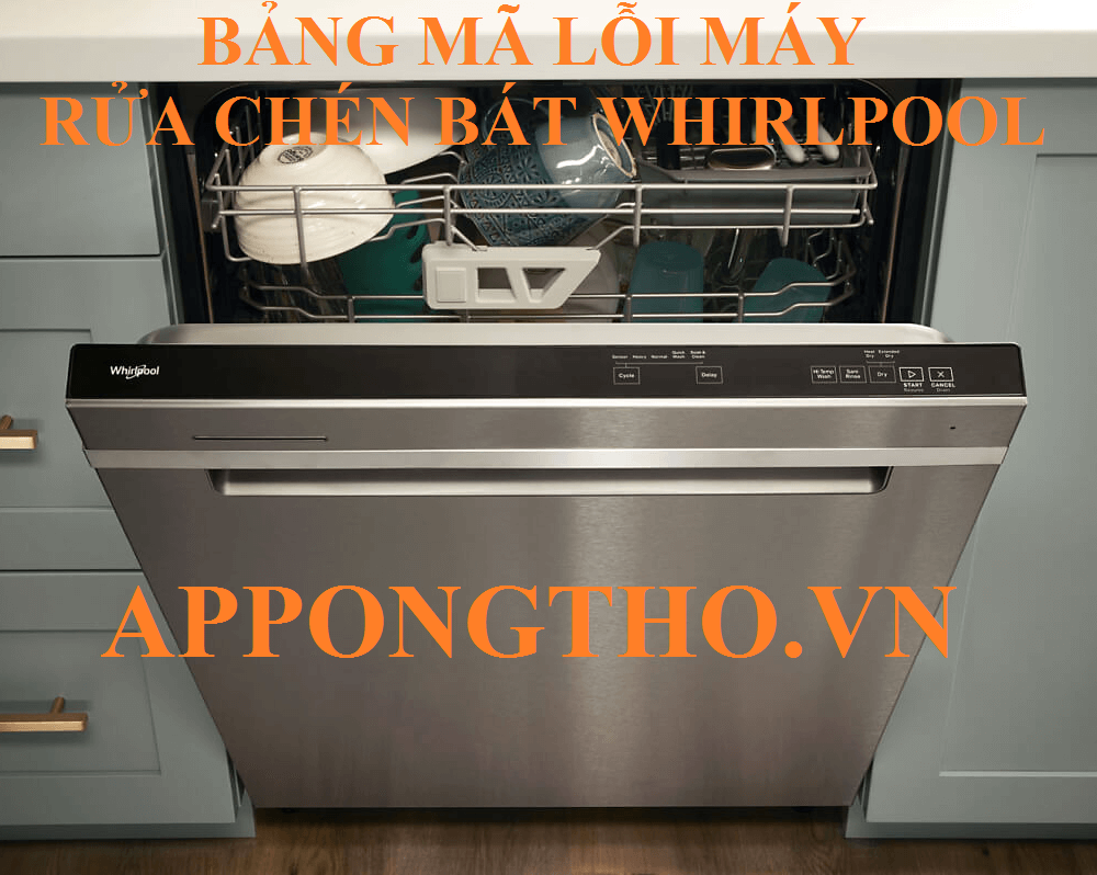 Mã lỗi trong sơ đồ mạch điện máy rửa bát Whirlpool