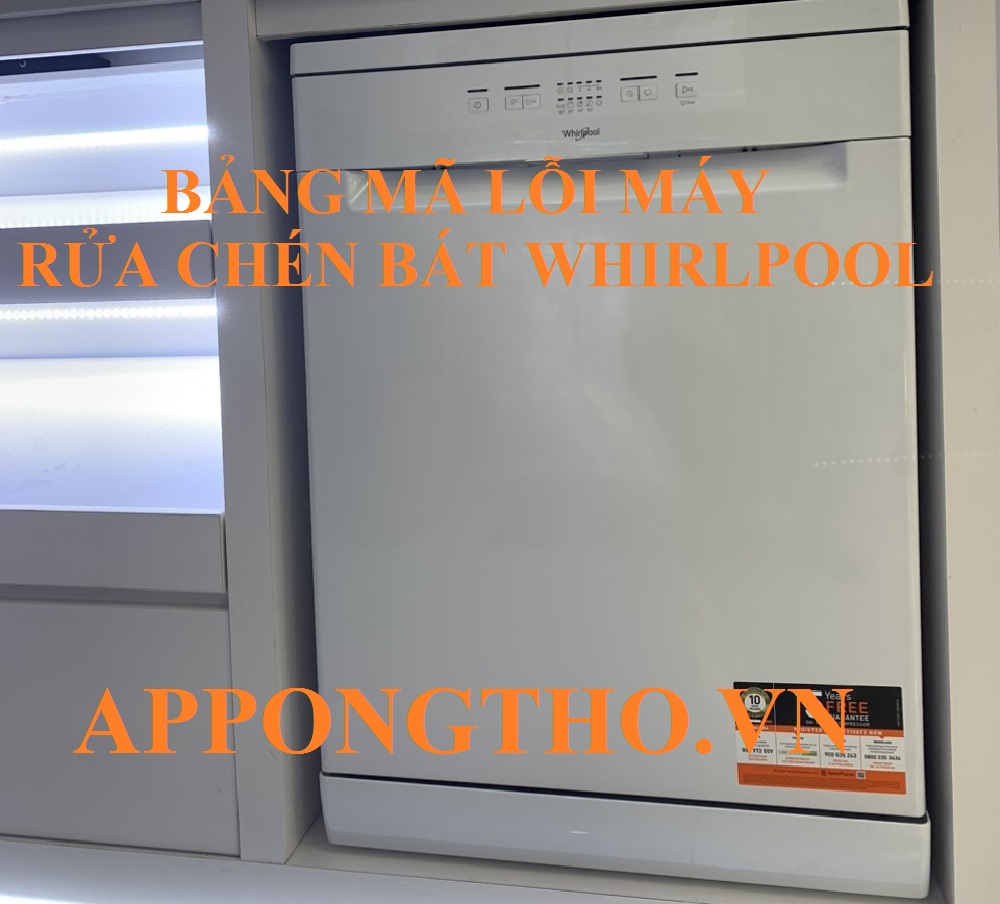 7 Cách phòng tránh mã lỗi máy rửa bát Whirlpool. 