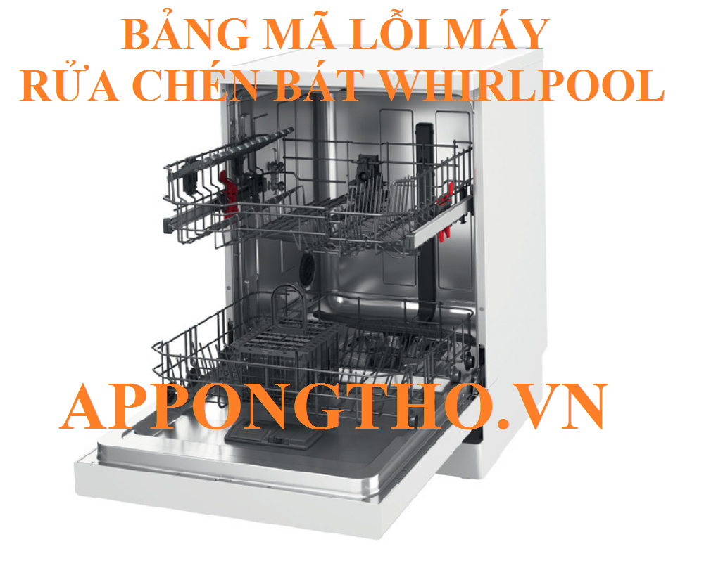 Bảng Mã Lỗi Máy Rửa Bát Whirlpool & Cách Khắc Phục Từ A-Z