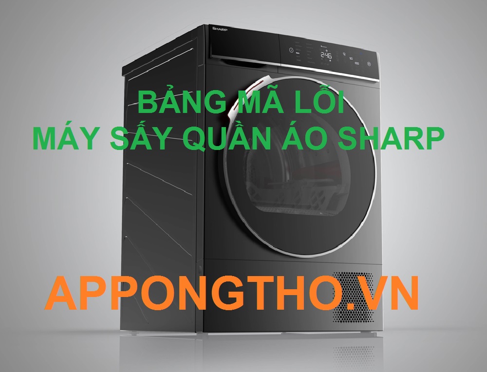 Mã lỗi trên máy sấy quần áo Sharp là gì?