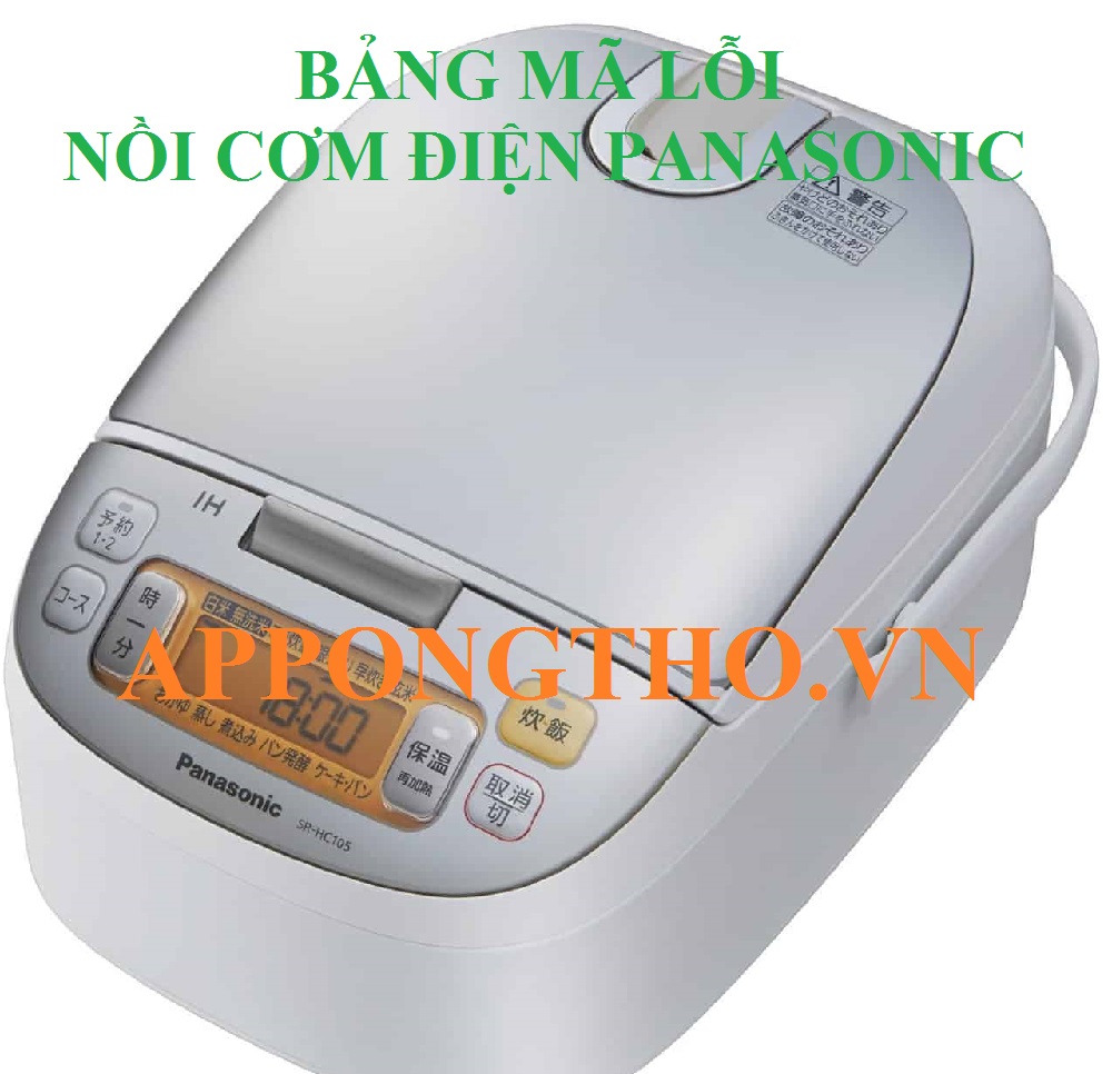 Mã Lỗi Nồi Cơm Điện Panasonic 220V & Nhật 110V