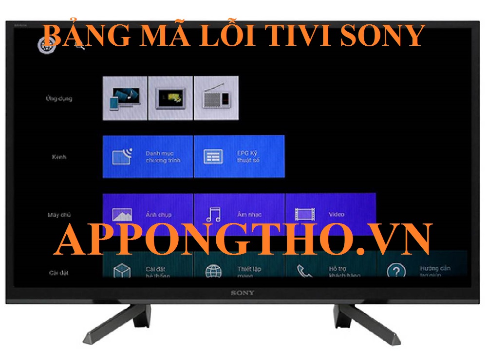 Mã lỗi tivi Sony là gì?