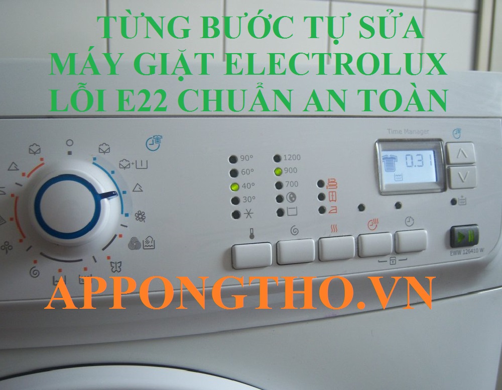 Dịch vụ sửa lỗi E22 máy giặt Electrolux