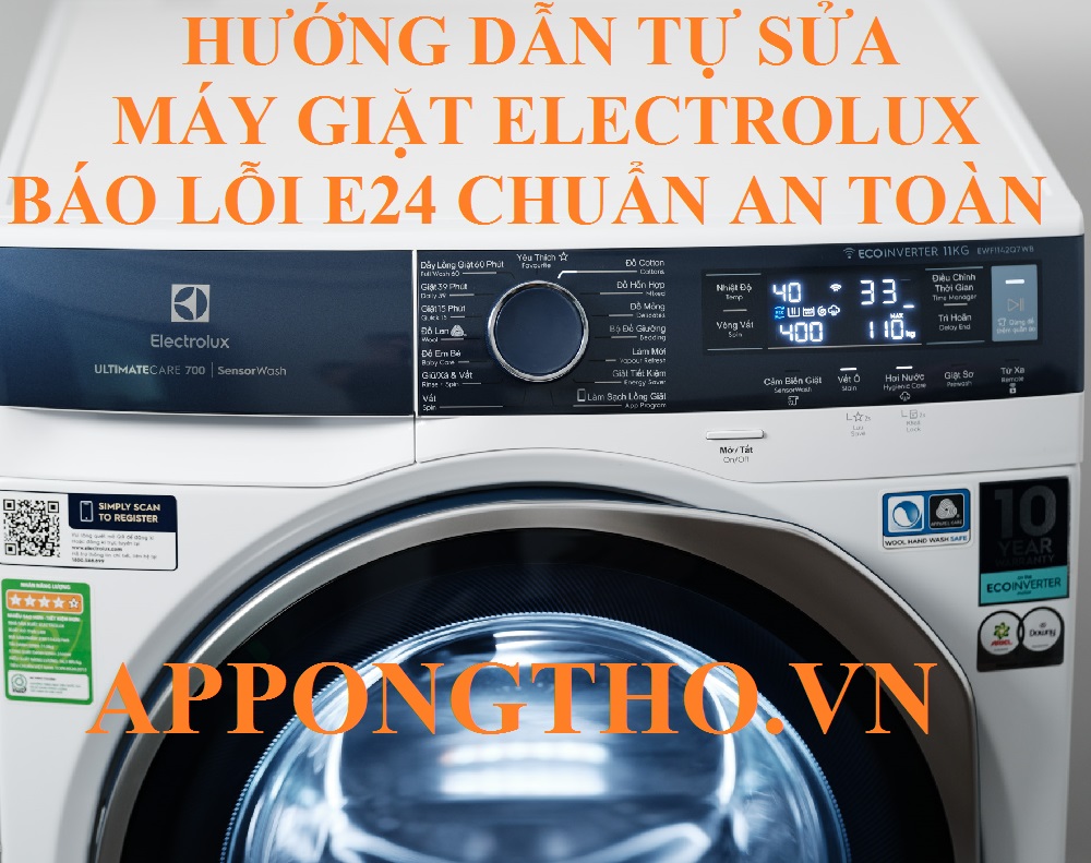 2. Cách khắc phục máy giặt electrolux báo lỗi E24