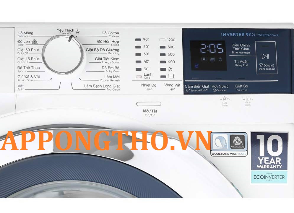 Các xóa máy giặt electrolux báo lỗi E61 từ A-Z
