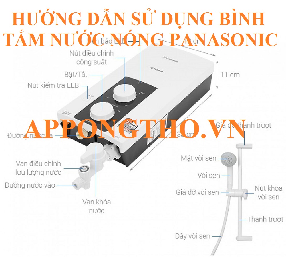 Bảng điều khiển bình tắm nước nóng Panasonic