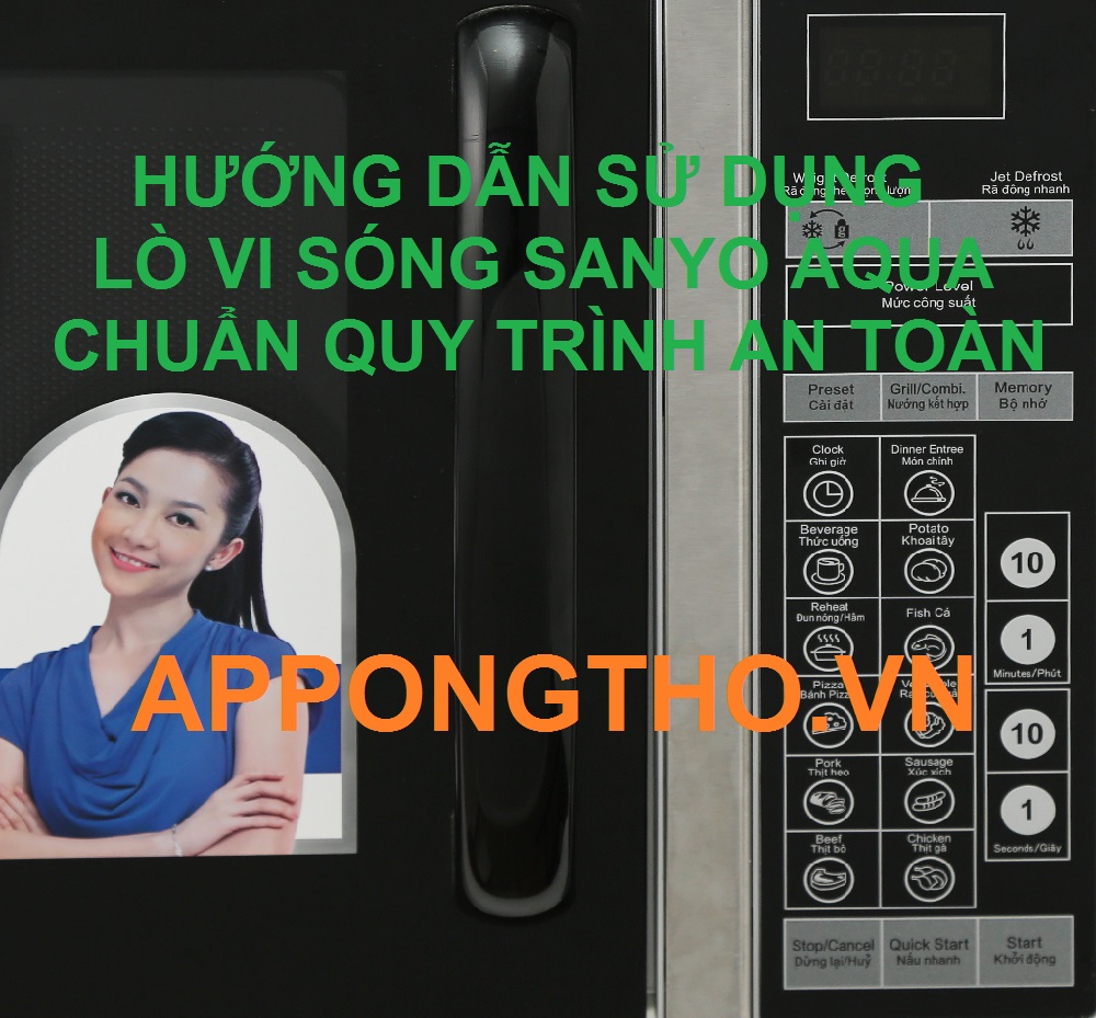 Quy trình sử dụng lò vi sóng Sanyo Inverter