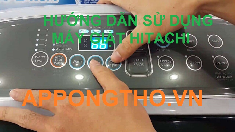 Bảng nút phím bấm máy giặt Hitachi Inverter