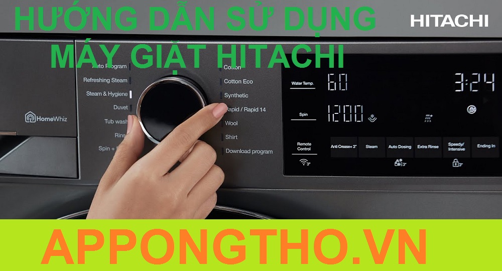Sử dụng 60 tính năng máy giặt Hitachi Inverter & Nhật nội địa 110V