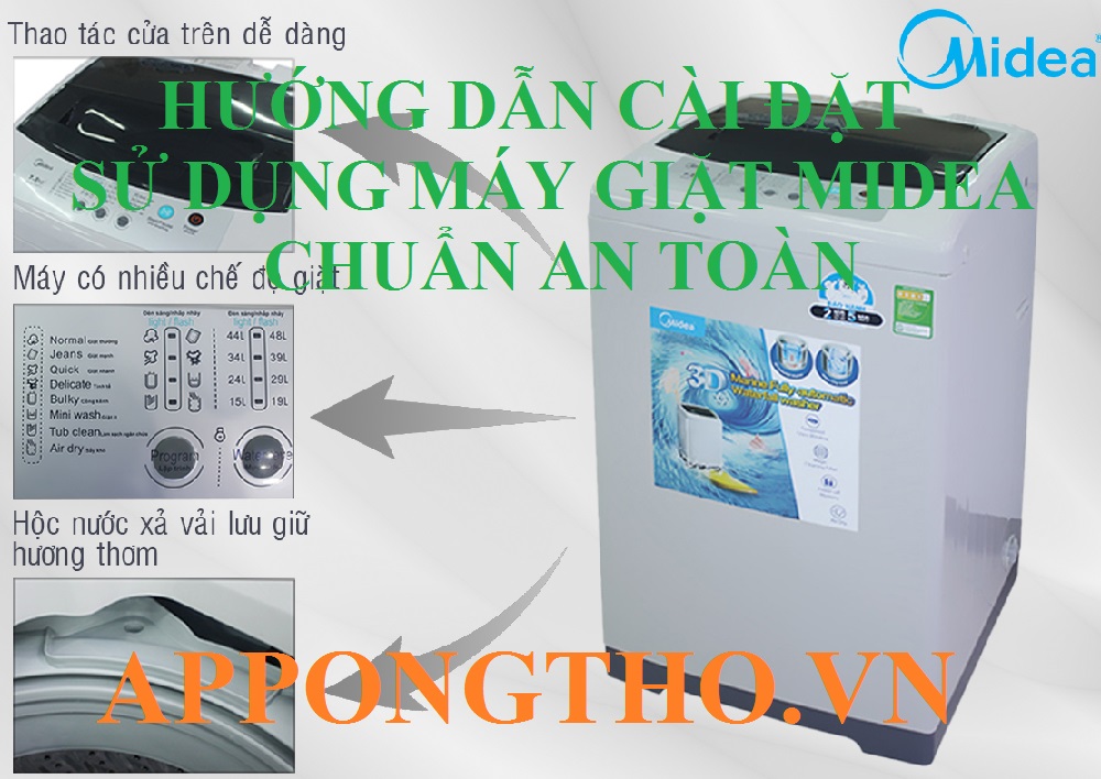 Bảng điều khiển máy giặt Midea