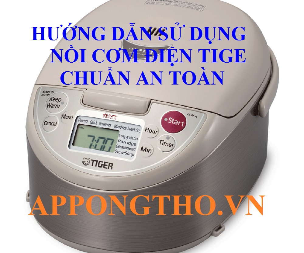 Bảng nút, chức năng nồi cơm điện Tiger