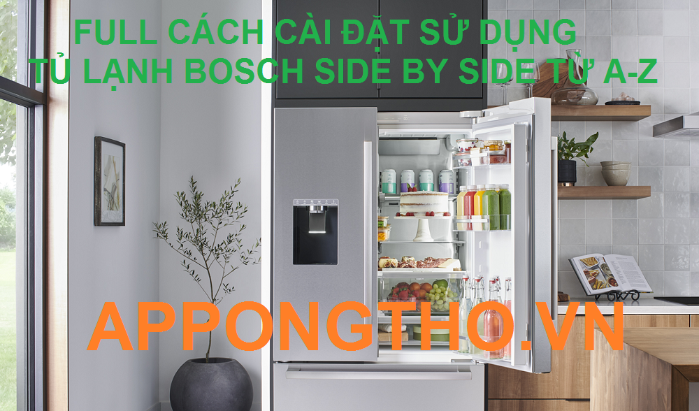 20 nút phím bấm trên tủ lạnh Bosch inverter Side By Side