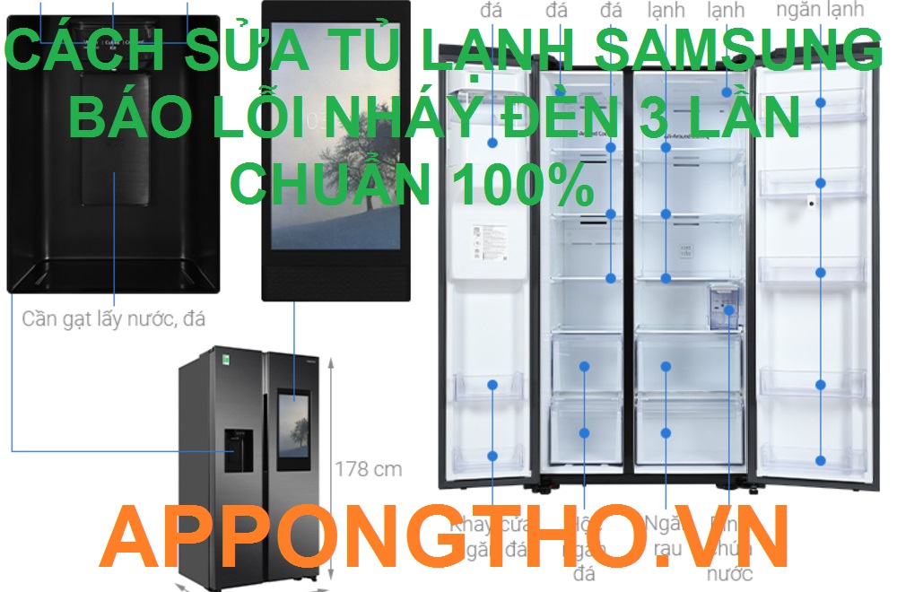 Tủ Lạnh Samsung Nháy Đèn 3 Lần Cảnh Báo Máy Nén ( Block)