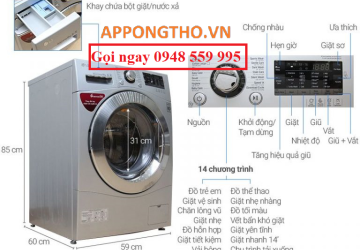 Chỉnh mã lỗi A£ máy giặt LG inverter từng bước chi tiết nhất