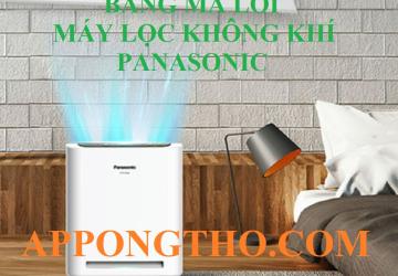 40 Mã Lỗi Máy Lọc Không Khí Panasonic