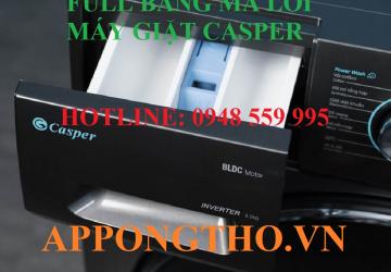 Bảng Mã Lỗi Máy Giặt Casper