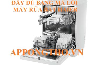 Bảng Mã Lỗi Máy Rửa Bát Haier 