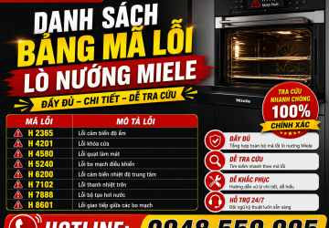Bảng Mã Lỗi Lò Nướng Miele 